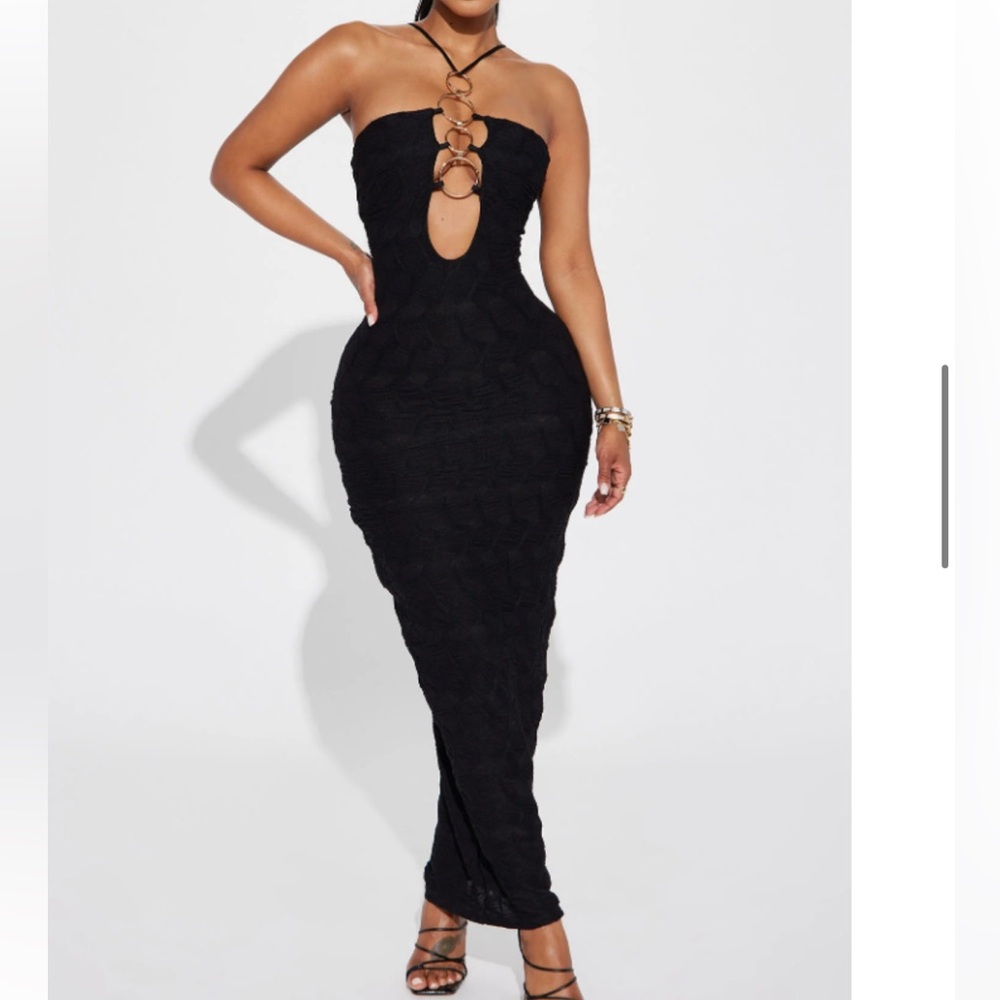 NEW FashionNova Black Maxi Dress